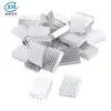 Dissipador de Calor de Alumínio Puro Cooler de CPU para Roteador Eletrônico Pequeno Dissipador de Calor 20x14x6 11X11X5MM Branco Prateado