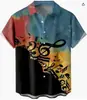 2026 Transfronterizo Europeo y Americano AliExpress Amazon Impresión Digital 3D Holgada Casual Transpirable Camisa de Manga Corta para Hombre