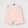 Calcinhas Simples Básicas de Cor Sólida para Mulheres de Meia-Idade e Idosas, Tamanho Grande, Shorts Boxer Largos de Cintura Média