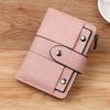 Cartera pequeña con remaches y hebilla, estilo retro, corta, de tres pliegues, para estudiantes, primavera y verano, 2018, venta al por mayor