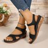 Sapatos Femininos Plus Size Tira Mágica Leves Sandálias Femininas 2024 Nova Cor Solado Grosso Moda Estação Independente Sandálias