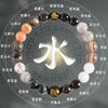 Pulseira dos Cinco Elementos Putuoshan para Mulheres com Banho de Ouro Cristal Natural Miçangas Citrino Multi-Pedra Presente de Boa Sorte para Namorada