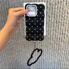 Colgante de nube de lunares, adecuado para fundas de teléfono Apple 18 Pro Max, estilo coreano, para niñas, con un diseño sofisticado y minimalista
