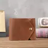 1219 Cartera de Cuero de Primera Capa Transfronteriza Porta Tarjetas Cartera de Cuero Crazy Horse Retro Porta Llaves Cartera de Monedas Estilo Europeo y Americano Simple Porta Tarjetas