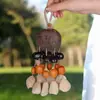 Cáscaras de Fruta Naturales, Cobre, Cuatro Semillas Interesantes Estilo Madera Natural, Kit de Materiales Hechos a Mano DIY de Frutas, Sonajeros Artísticos de Nicho, Regalos