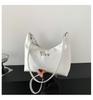 Bolso pequeño portátil sencillo texturizado de color sólido estilo occidental bolso de mujer 2024 Invierno nuevo moda para ir al trabajo hombro axila