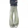 Pantalones Rectos de Pierna Ancha Color Caqui Estilo Americano Nuevo Otoño 2026 para Hombre, Pantalones Largos Cool de Calle para Hombre