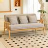 Apartamento pequeno nórdico Apartamento pequeno Sala de estar Casa Estilo japonês Madeira maciça Estilo tronco Sofá pequeno estilo creme para duas pessoas para três pessoas