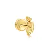 Aretes de Acero Inoxidable Oro de 18K Zircón Acero de Titanio Mini Piercings de Nariz de Rosca Piercing Anillos para Ombligo Joyería Transfronteriza Europea y Americana