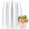 Varios Platillos para Salsa Tazas Cuadradas Tazas para Mousse Plástico Transparente Vajilla Platos para Postre Platos Pequeños para Aperitivos de Fiesta con Cuchara
