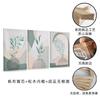 Conjunto de 3 peças de pintura de escritório estilo boêmio amazona medieval Pintura decorativa minimalista verde para sala de estar
