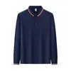 Camiseta de manga larga para hombre, estilo primavera/otoño, con cuello, versátil para uso casual, disponible en tallas grandes, estilo polo, nueva colección 2025