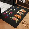Tapete Cartoon em Forma de Estrela Capacho para Porta de Entrada Preto Resistente a Manchas Entrada de Casa Tapete Antiderrapante Veludo de Cristal Tapete de Chão Fofo