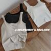 Chaleco Básico Simple Estilo Japonés para Mujer 2025 Nuevo Casual Elástico Delgado Ropa Base sin Mangas de Tirantes Ropa Interior
