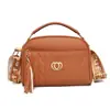 Bolsa Feminina Nova Outono e Inverno Moda de Comércio Exterior Bolsa de Ombro Multicamadas Feminina Transversal com Franja Coração Duplo Versátil Bolsa de Mão para o Dia a Dia