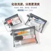 Bolsa de Armazenamento Transparente de Malha de Grande Capacidade Multifuncional Viagem Portátil Bolsa de Higiene Pessoal Armazenamento de Produtos para Cuidados com a Pele Batom Bolsa Cosmética