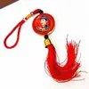 Colgante para interior de coche con borde dorado, estatua del Presidente Mao con cuentas giratorias, adornos para coche, superventas en Taobao, colgante seguro para coche