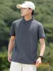 Nueva Moda de Verano para Negocios Camisa Polo de Manga Corta de Color Sólido Adelgazante Uniforme de Trabajo para Empleados de Empresa Top Versátil