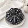 Goma para el pelo de punto a rayas estilo coreano para otoño e invierno, Scrunchie versátil de alta gama, Cuerda para el pelo para recogido en moño, Goma para el pelo elegante para mujer