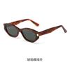 2024 Nuevo Espejo Cacao Ojo de Gato para Hombre Vintage de Alta Gama Ámbar Rojo Marrón Carey Gafas de Sol Polarizadas para Mujer