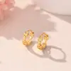 Brincos de Nariz de Porco em Prata S925 para Mulheres com Orelhas Perfuradas para Dormir Sem Remover os Brincos Ins Nicho Versátil de Alta Qualidade Be02711