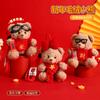 Serie de Osos de Peluche de Año Nuevo Llavero Colgante Festivo Lindo Muñeco Decoración de Mochila Pequeño Regalo Venta al por Mayor