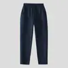 Pantalones de chándal azul marino y negro para niños, primavera y otoño, para niños y niñas, gris oscuro, gris claro, con puños, engrosados, pantalones de uniforme escolar para niños