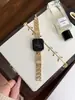 Correa de Metal Curva Rayada con Cuentas Redondas Adecuada para Apple iWatch Generación 11 10/987Ultrase