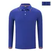 Camisa Polo de piqué doble con cuello de rayas en contraste y manga larga, de alta gama para hombre, estilo business casual, con cuello clásico, ropa de trabajo corporativa