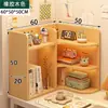 Estantería de esquina para escritorio, estante simple para escritorio de dormitorio estudiantil, pequeño armario de almacenamiento multicapa para estación de trabajo de oficina