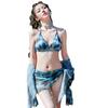 Bikini de dos piezas para mujer, nuevo estilo 2026, traje de baño sexy, puro deseo, de alta gama, bikini para aguas termales, conjunto de tres piezas