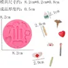 Molde de silicone suprimentos de enfermagem decoração de bolo de pílula DIY artesanato com argila pai-filho molde de panificação caseira