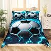 Funda de edredón geométrica multicolor panal hexagonal juego de ropa de cama tema geométrico metálico rayado juego de tres piezas