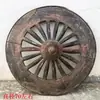 Objetos Velhos Nostálgicos Costumes Populares Roda de Carroça Velha Roda de Carroça a Cavalo Estilo Antigo Roda de Madeira Antiga Ferramenta Agrícola Retro Decoração Ornamento