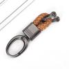 Llavero de cuerda trenzada creativa para coche, hebilla de cinturón para hombre, simple, anti-pérdida, colgante de hebilla de estribo, venta al por mayor de fábrica