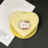 Superventas transfronterizo soporte magnético con airbag en forma de corazón con estampado de lunares de dibujos animados, soporte magnético para teléfono retráctil y plegable