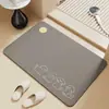 Alfombra de Piso para Baño, Alfombra Absorbente de Barro Diatómico para Baño, Felpudo para Puerta de Baño, Alfombra Antideslizante para Lavado de Manos en Baño/Inodoro
