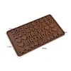 Molde de Silicona para Chocolate de Dibujos Animados Multiestilo Transfronterizo con Números y Letras Molde para Hornear DIY Molde para Fudge Cubitos de Hielo