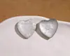 Pendientes de resina con forma de corazón, con forma de lámina plateada brillante de 24 mm, con diseño de grietas, para mujer, con horquilla para el pelo, para funda de teléfono, material de joyería DIY