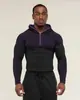 GYM ONYX5 Camiseta Deportiva de Manga Larga para Hombre, Fitness, Secado Rápido, Transpirable, Elástica, Media Cremallera, Ajustada, Para Entrenamiento