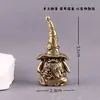 Figura de espíritu del árbol mago de latón macizo, artesanía metálica vintage, decoración de pieza de mano para escritorio, adorno creativo antiguo