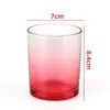 Taza de Vela de Aromaterapia de Fábrica Contenedor de Vela de Vidrio de Color Adornos Decorativos Románticos para Interiores Taza de Portavelas Casera para Bricolaje