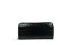 Carteira Clutch de Couro Patente com Padrão de Pedra de Comprimento Médio Moda Europeia e Americana Carteira Feminina Grande Capacidade Multi-cartões Bolsa de Mão