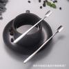 Cuchara cuadrada de acero inoxidable 304 transfronteriza para mezclar café, cuchara para hielo, cuchara de regalo para taza, cuchara mezcladora para té con leche, miel, bar