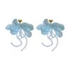Pendientes de flores de color dopamina de verano para mujer, con ambiente festivo, pendientes que combinan con todo, pendientes de temperamento con halo de moda