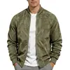 Chaqueta para Hombre Amazon Estilo Europeo y Americano Gamuza Color Sólido Cuello Alto Manga Larga Cremallera Versátil para Viajes Diarios Chaqueta de Béisbol