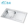 Fregadero de Acero Inoxidable 304 con Tabla, Fregadero Integrado de Un Seno Estirado, Lavabo para Platos, Cocina al por Mayor