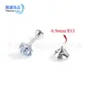 Aretes de Aleación de Titanio F136, Cartílagos Piercing Genuinos de Swarovski, Piercings de Labio, Joyería Piercing de Espiral Interna con Base Plana