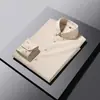 Camisa de Manga Larga Botones Rayas de Cuatro Colores Estilo Nuevo Ligero de Negocios para Hombre