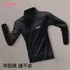 Camiseta Esportiva de Manga Longa de Secagem Rápida Szxar Estilo Americano para Outono e Inverno, Corrida, Fitness, Ciclismo, Meia-Zíper, Roupas de Treino para Homens